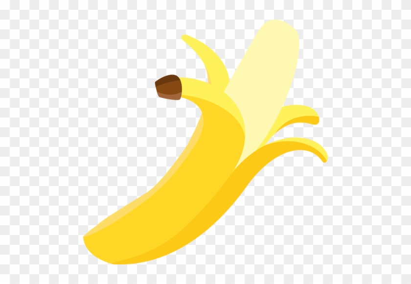 Vector Image Of Tilted Peeled Banana Public Domain - Peeled Banana Clipart Png #371410