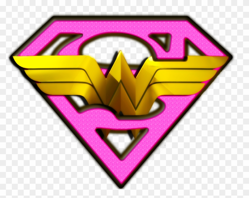 My Girls Is A Fan Of Super Woman - Pink Wonder Woman Logo #371448