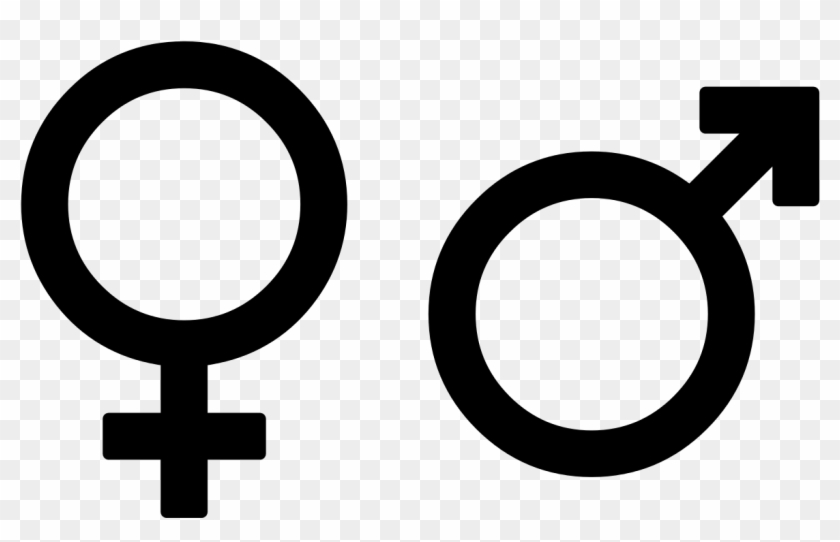 Gender Symbols Side By Side Solid - Male And Female Symbols #371629