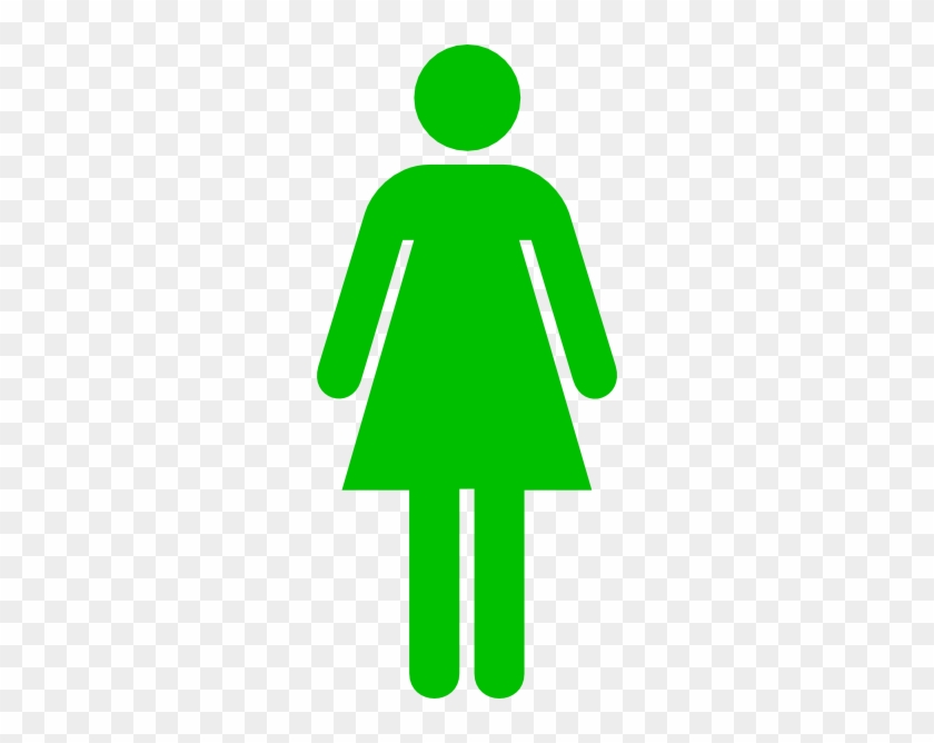 How To Set Use Women Toilet Symbol Green Icon Png - Female Toilet Sign #371640