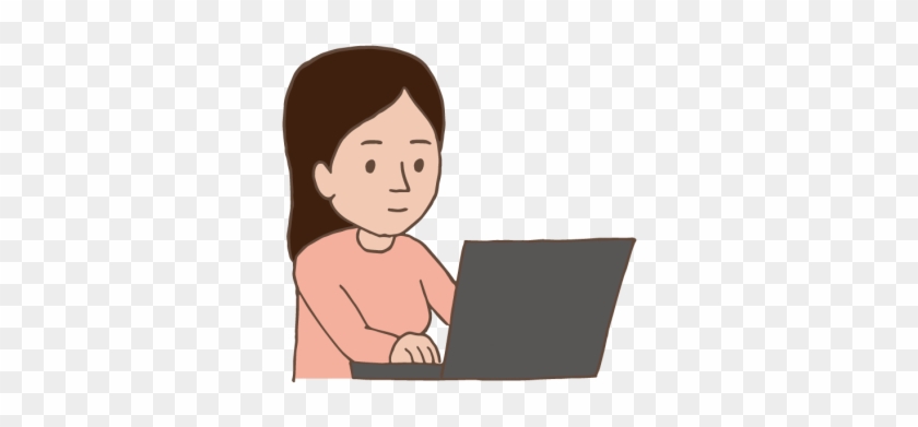 Young Lady Using Laptop - Sitting #371657