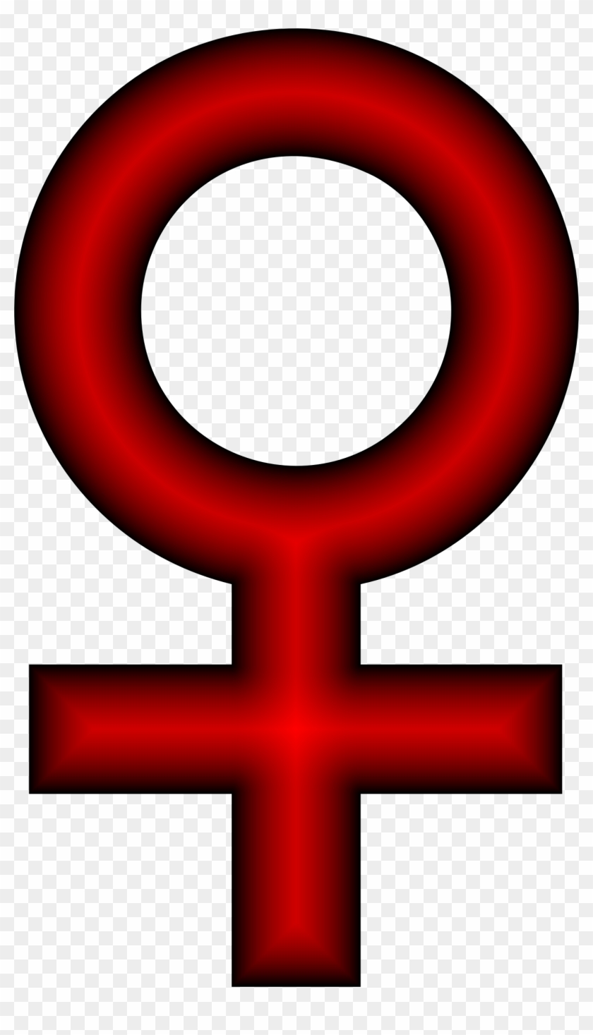 Female Symbol Crimson - Red Female Sign #371755