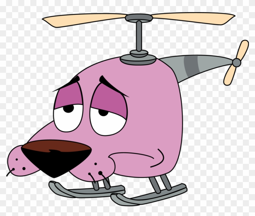 Scared Dog Cartoon - Courage The Cowardly Dog Helicopter #371761