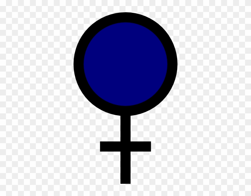 Blue Female Gender Symbol Clip Art At Clker - Circle #371849