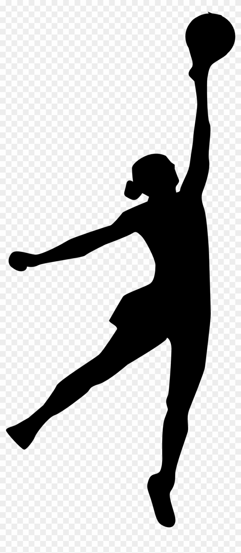 Fast5 Netball World Series Sport Clip Art - Netball Player Silhouette Png #371919