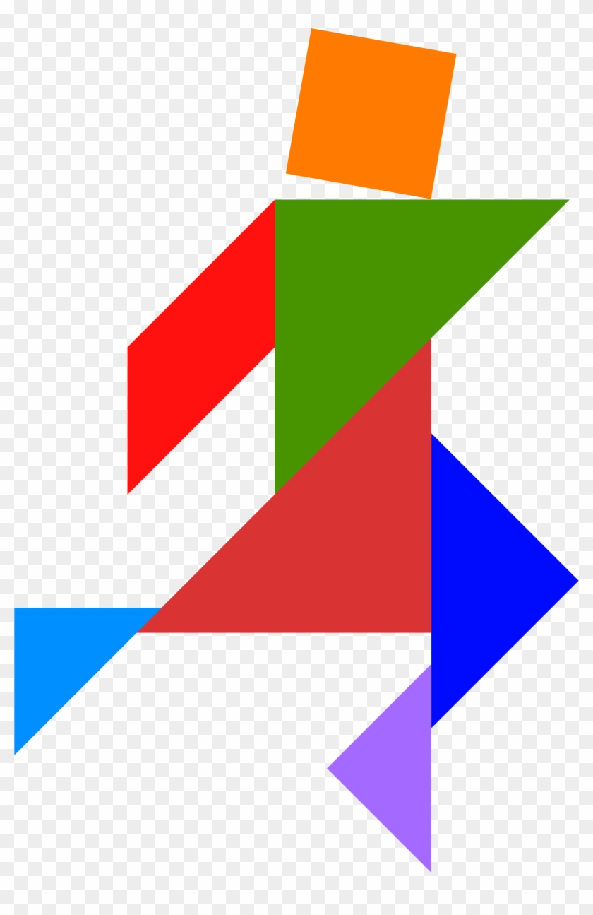 Tangram Shape People 60 Png - Tangram Clipart #371956