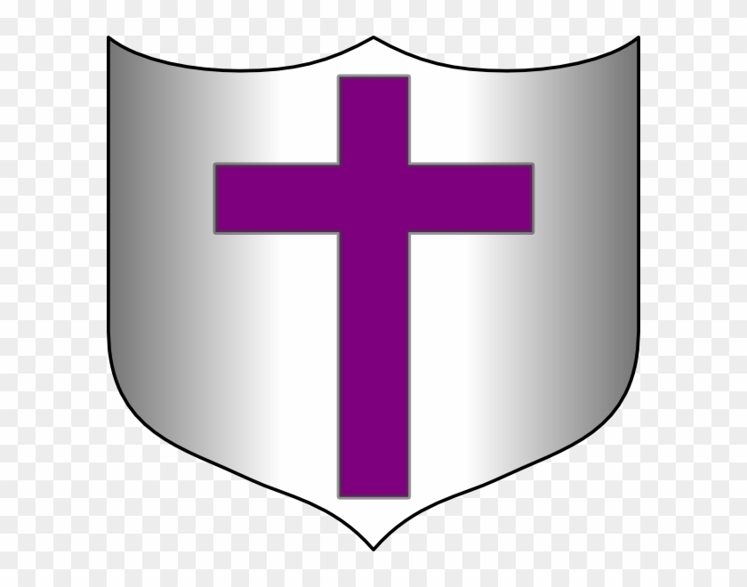 Cross Sword And Shield Clip Art At Clker Com Vector - Shield With A Cross #372021