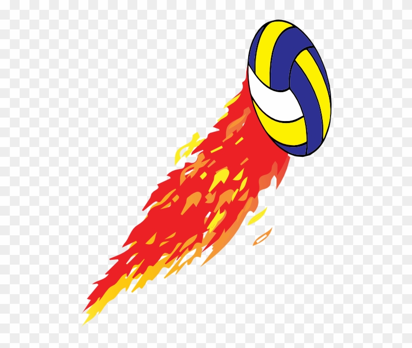 Flamed Volleyball - Volleyball #372067