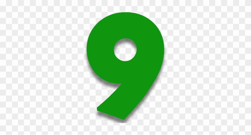 The Numerology Meaning Of The Number - Green Number 9 Png #372091