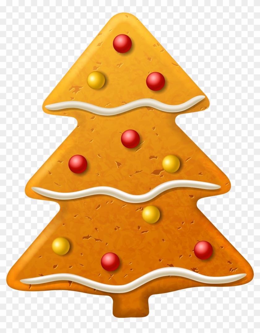 Gingerbread Christmas Tree Shape Stock Vector Art 621489616 - Christmas Cookie Clipart #372279