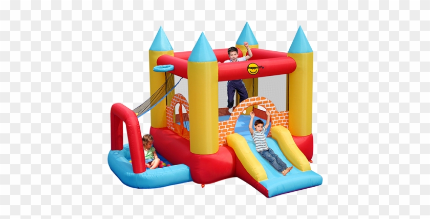 Hot Air Balloon Slide And Hoop Bouncer - Happy Hop Jumping Castle #372311