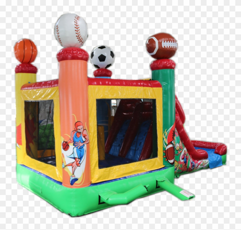 28′ All Star Sport Bounce House Wet Or Dry Slide Combo - Inflatable Castle #372391