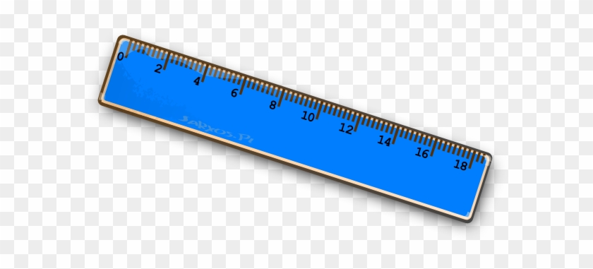 Blue Ruler Clip Art At Clker - Ruler Cartoon Png #372628