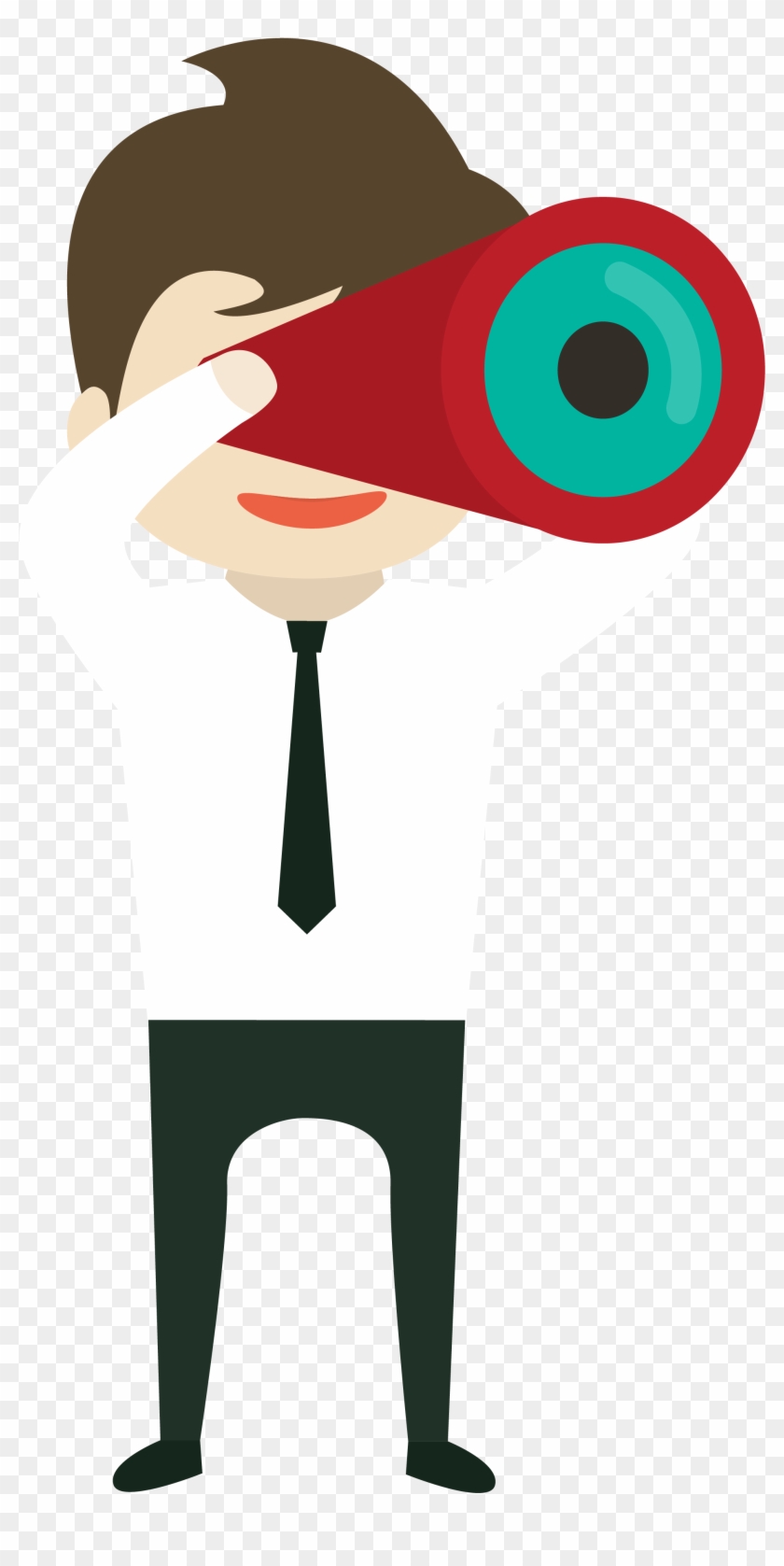 Small Telescope Clip Art - Man With Telescope Png #372644