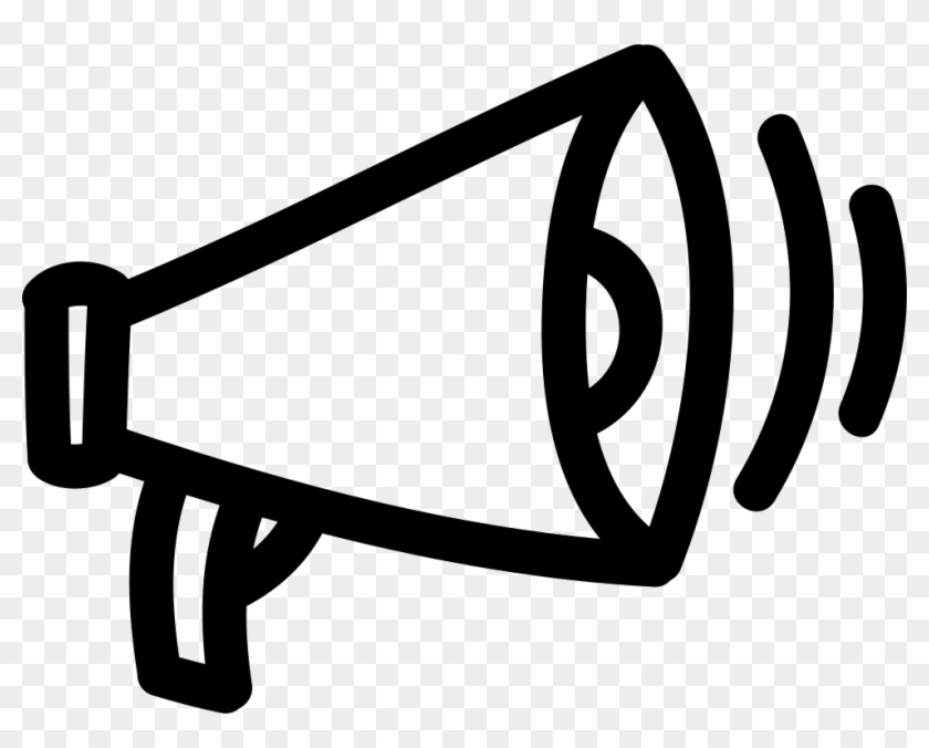 Megaphone Hand Drawn Tool Outline Comments - Clip Art #372792