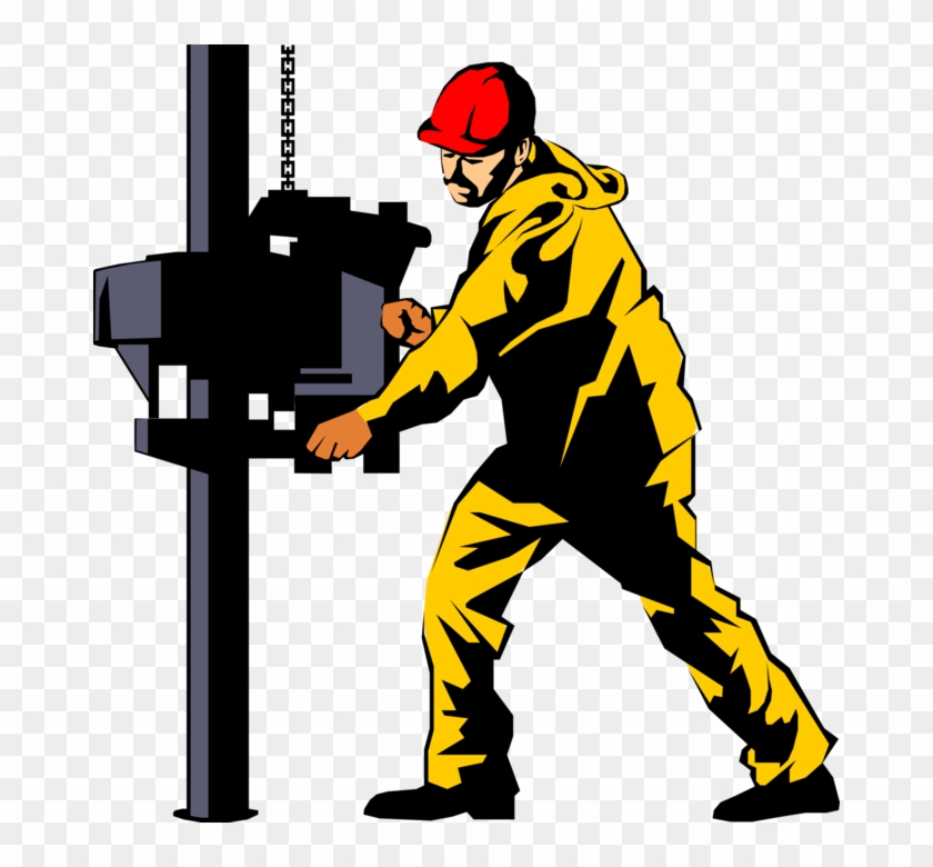Vector Illustration Of Fossil Fuel Petroleum And Gas - Oil Rig Clip Art #372800
