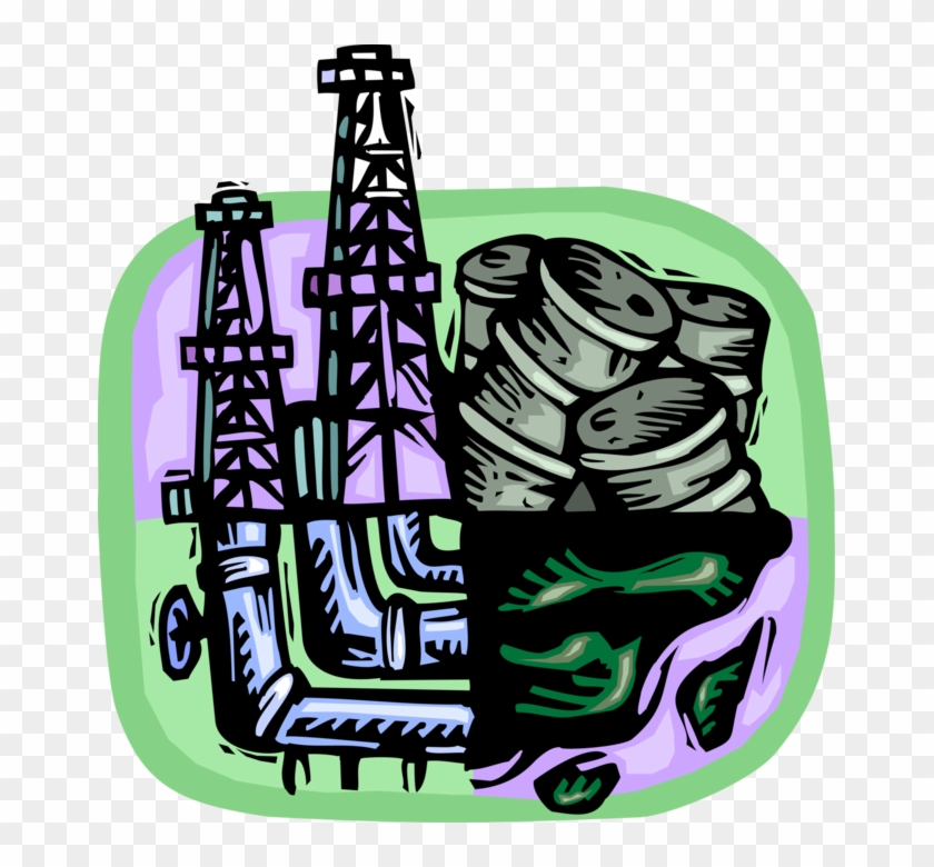 Vector Illustration Of Fossil Fuel Oil Petroleum And - Vector Illustration Of Fossil Fuel Oil Petroleum And #372804