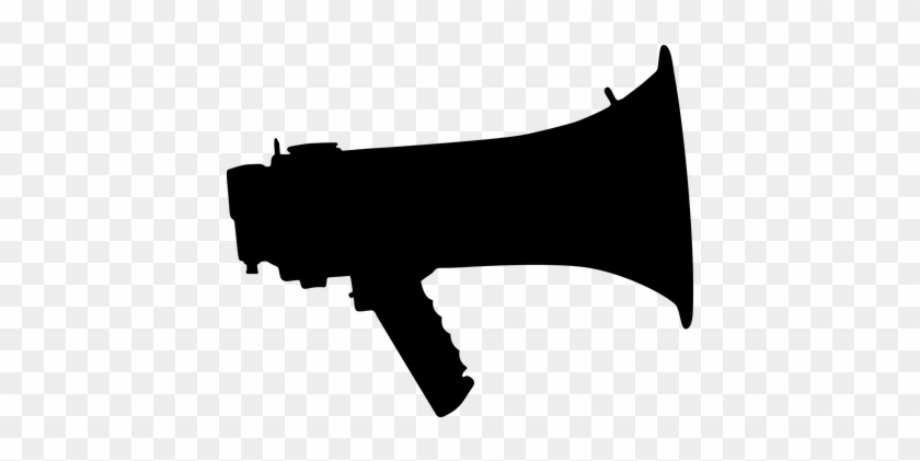 Megaphone Silhouette Clip Art - Speak Silhouette #372913