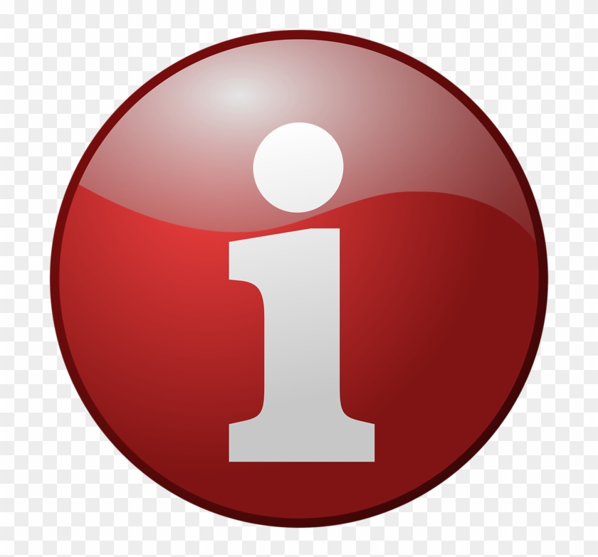 Illustration Of A Red Information Button - Info Clipart #373214