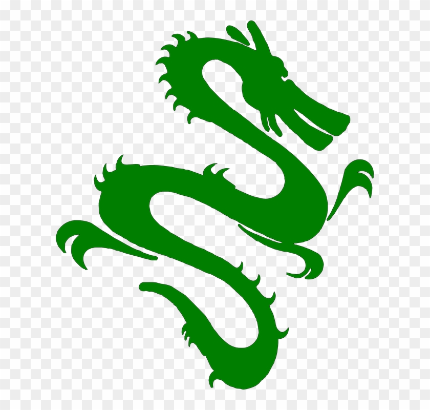 Green Trim Cliparts - Chinese Dragon Vector Png #373301