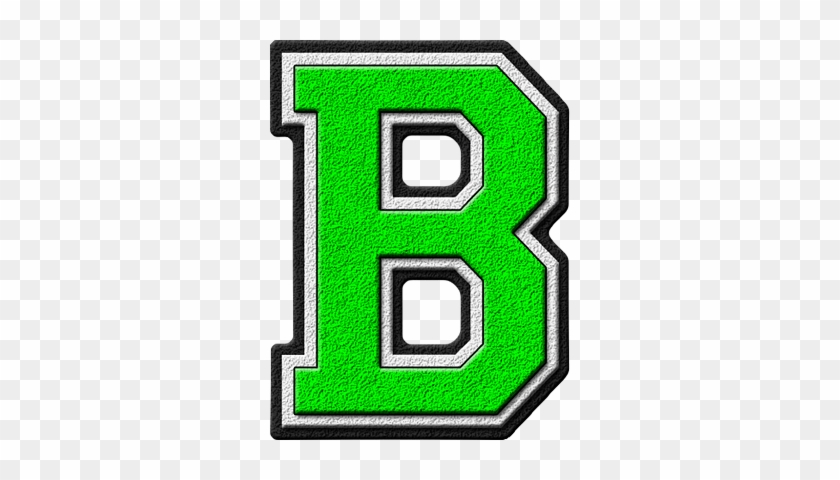 Green Letter B - Letters Black And White Varsity #373307