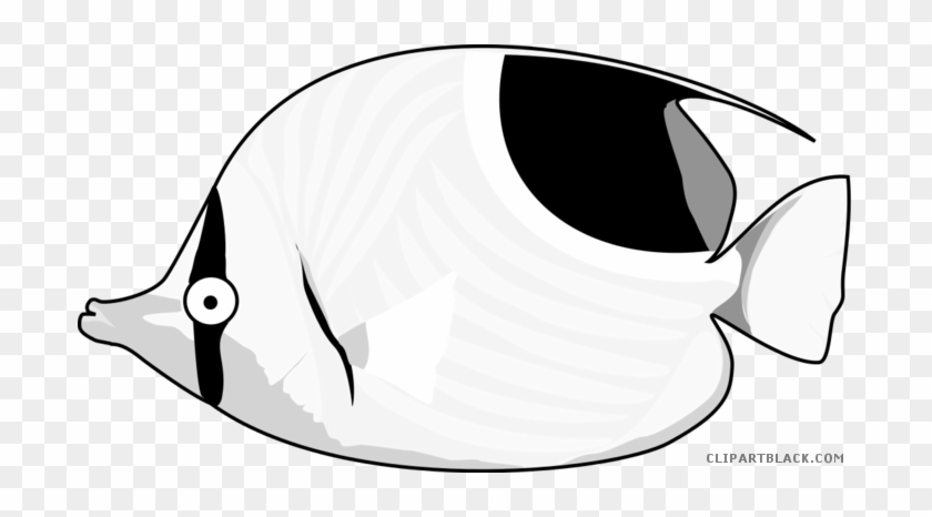 Tropical Fish Animal Free Black White Clipart Images - Fish #373318