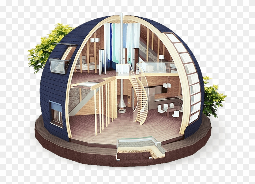 Ağaç Ev - Geodesic Dome Home Interior #373512