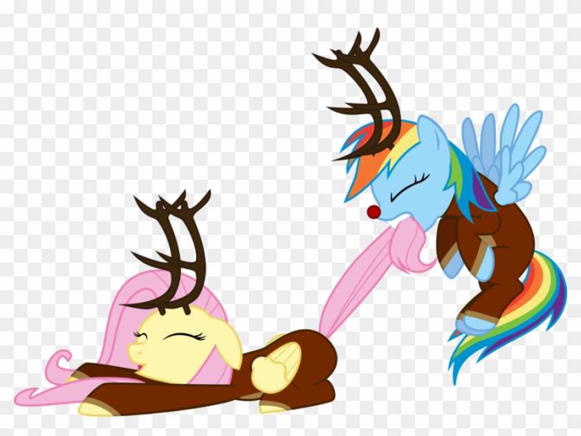 Reindeer Santa Claus Rudolph Clip Art - Cartoon #373576