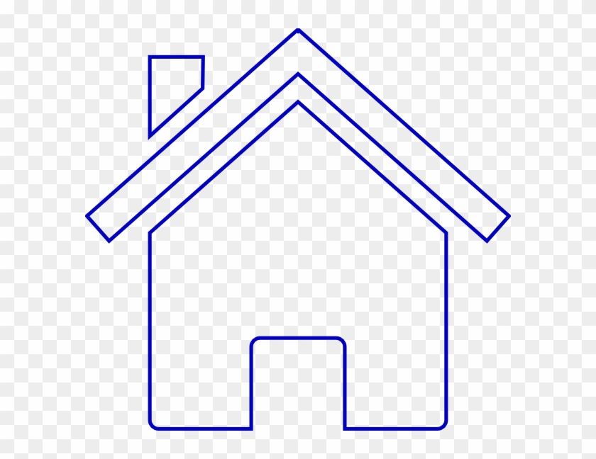 House Blue Lines Clip Art At Clker - Art #373661