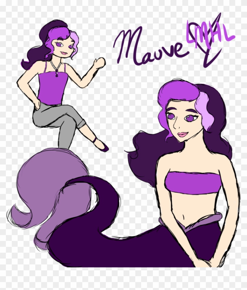 Mauve Clipart Mermaid - Mauve #373698