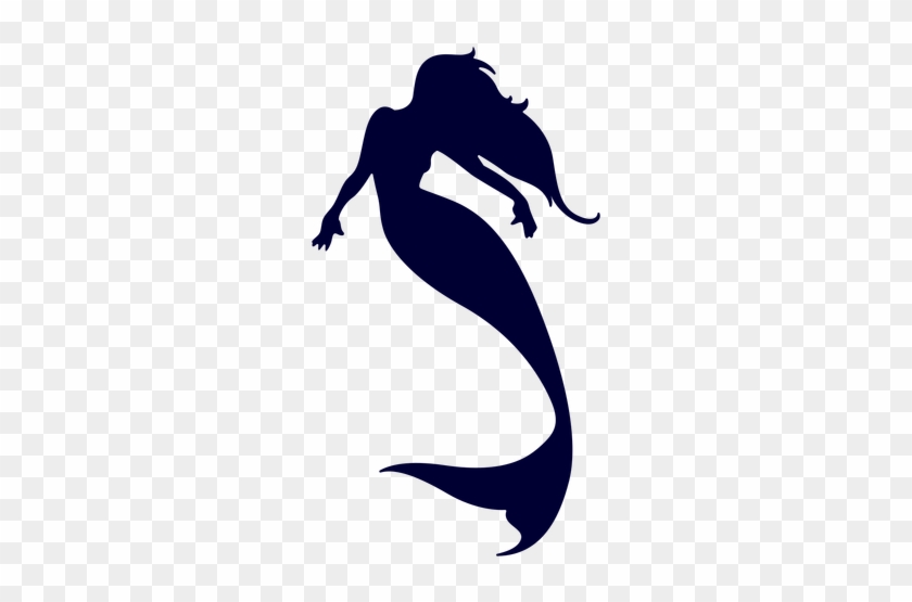 Mermaid Swimming Silhouette - Swimming Silhouette Transparent Background #373715