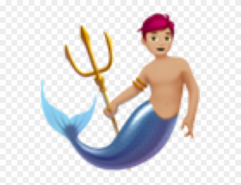 Mermaid Merman Man Emoji Freetoedit - Sirena Emoji Png #373883