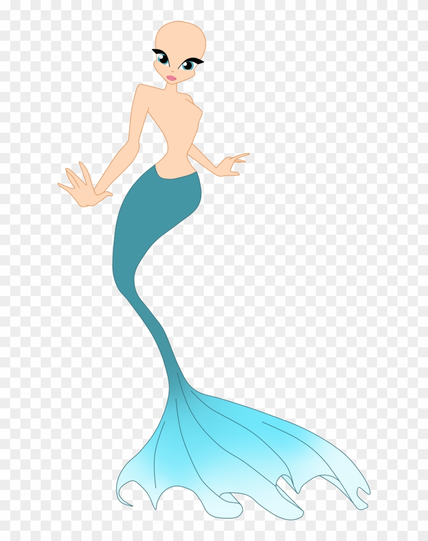 Mermaid Base 3 By Winxfandom On Deviantart - Anime Mermaid Drawing Base -  Free Transparent PNG Clipart Images Download