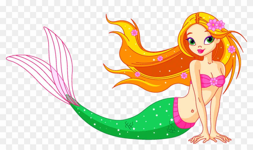 Mermaid Clip Art - Beautiful Mermaid Note Cards #373998