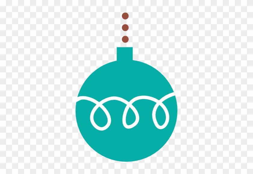 Christmas Ball Icon - Christmas Icon Png Flat #374044