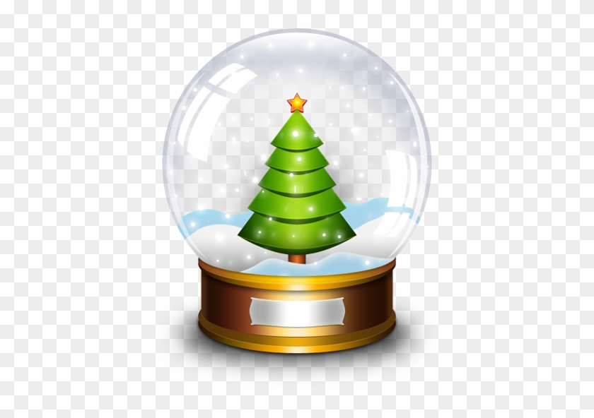 Glass Ball Tree Icon - Esfera De Cristal De Navidad #374086
