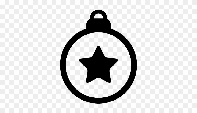 Christmas Tree Ball With A Star Vector - Christmas Tree Balls Icon #374158