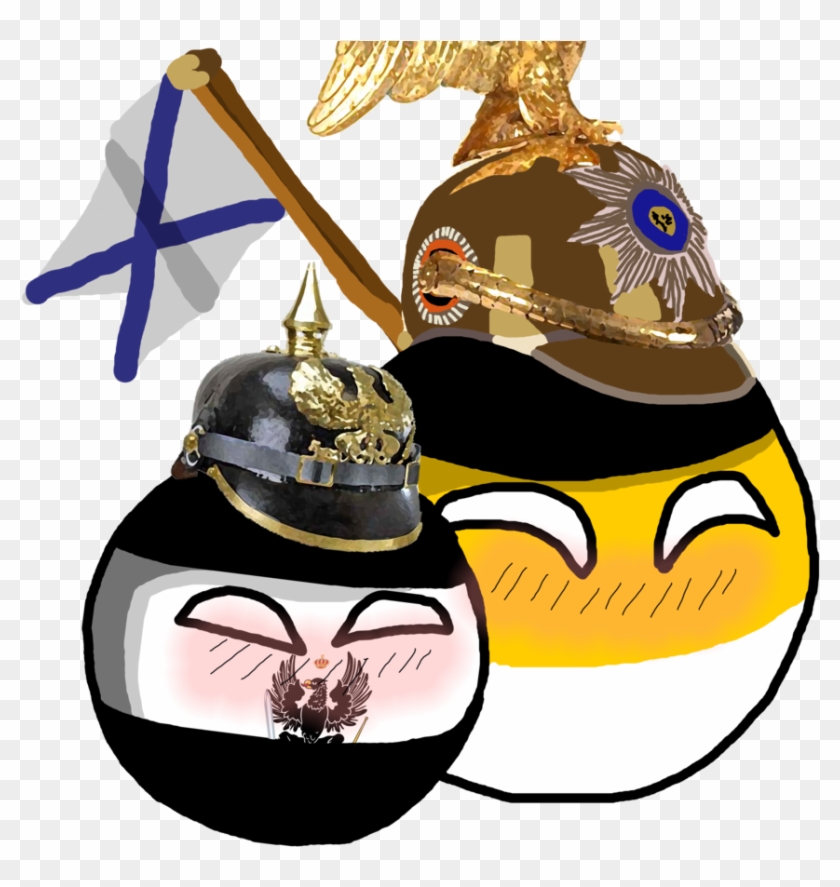 Russian Empire X Prussian Kingdom Polandball By Theko9isalive - Kingdom Of Prussia #374161