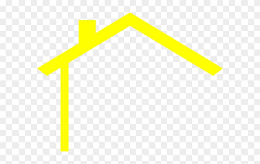 Roof Clipart House Outline - Yellow Outline House #374231