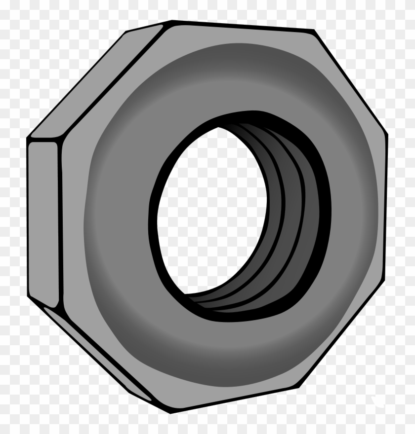 Free Vector Hex Nut Clip Art - Hex Nut Clip Art #374417