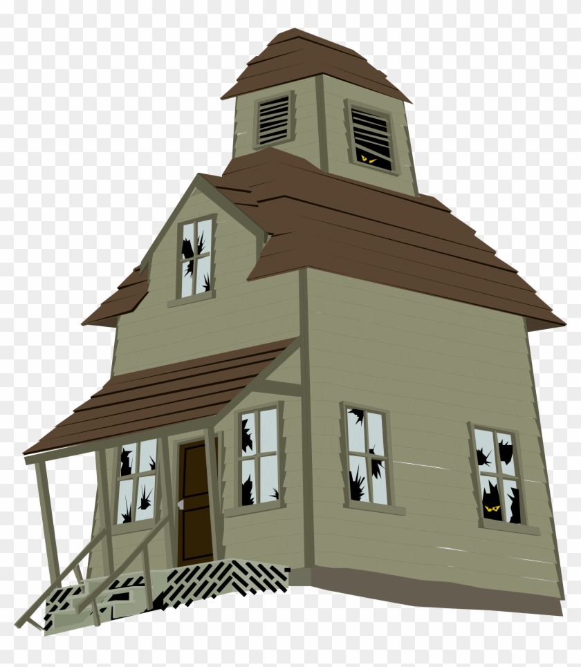 Haunted House Clipart Home - Halloween Scary House Png #374526