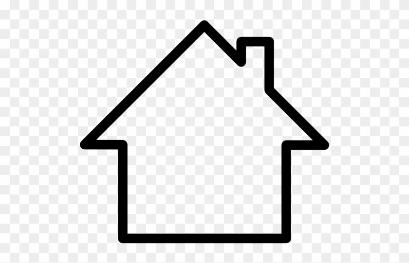 Outline Of House - Home Icon White Png #374693