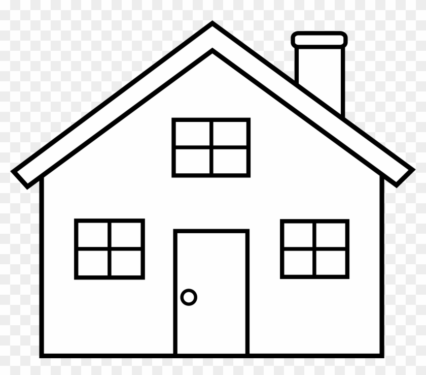 Cartoon House Outline - House Black And White - Free Transparent PNG  Clipart Images Download