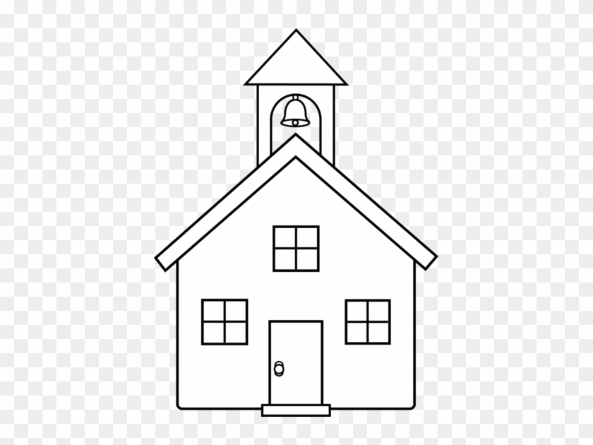 School House Line Art - Drawing Of A Church #374716