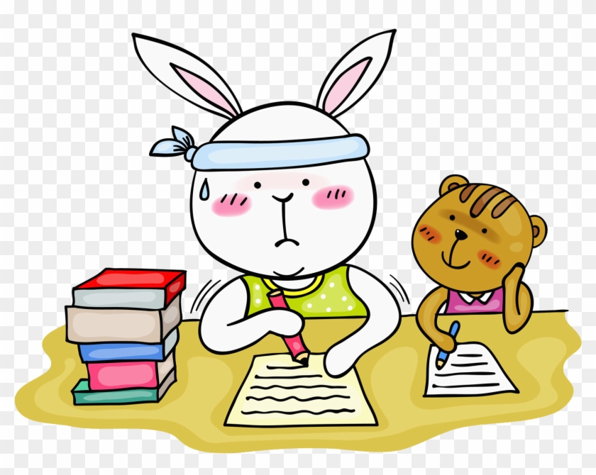 Learning Student Rabbit Study Skills Illustration - Learning Student Rabbit Study Skills Illustration #374876