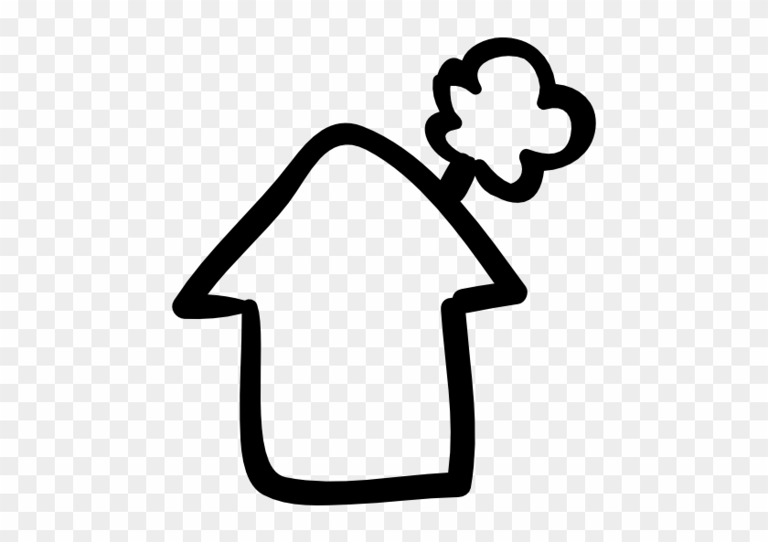 Smoking Clipart Train Smoke - Casa Con Chimenea Png #374731