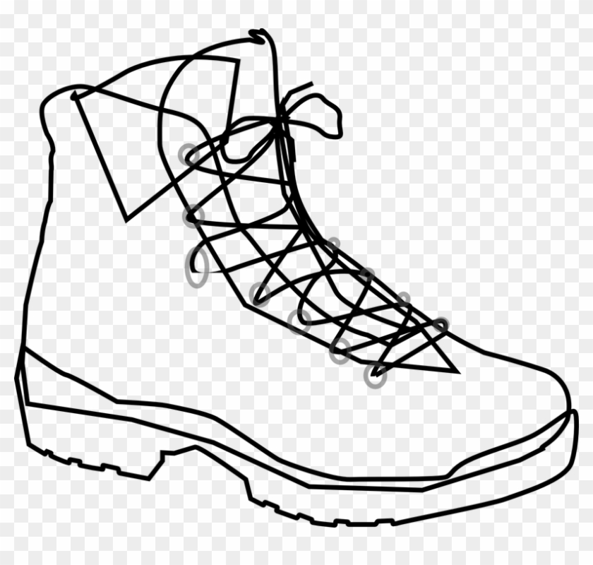 House Outline Cliparts 27, Buy Clip Art - Walking Boot Clipart #374742