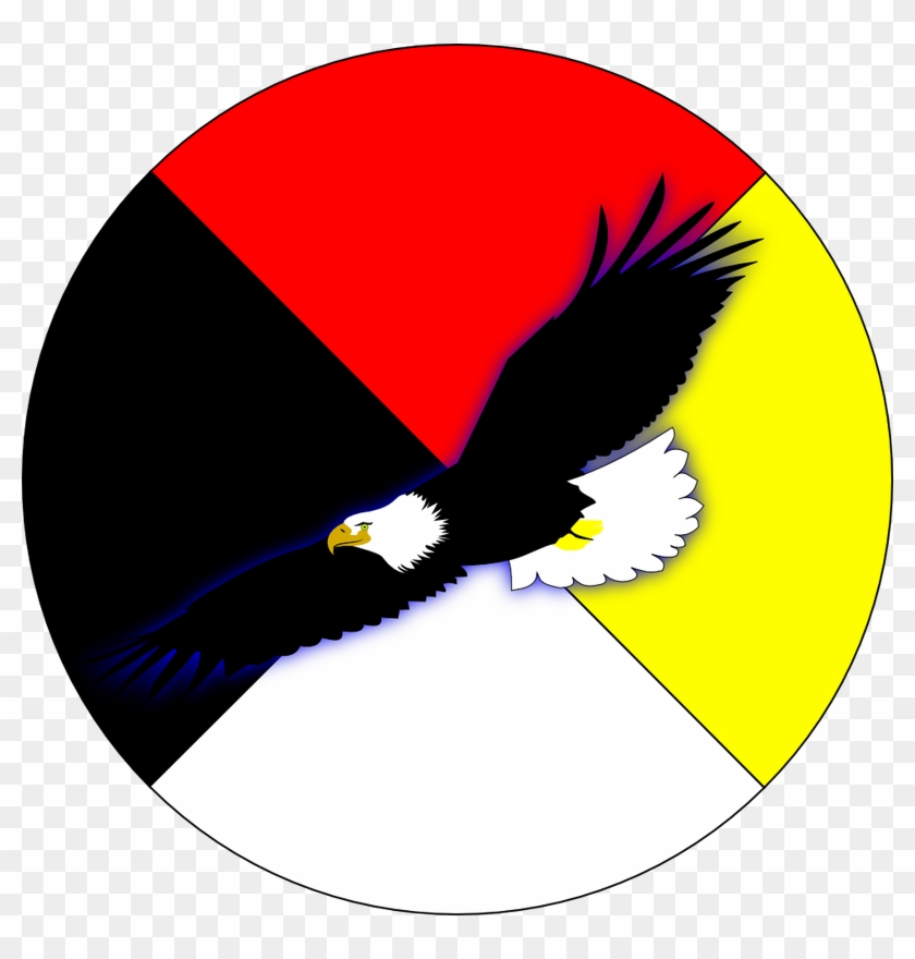 Eagle Button - Medicine Wheel With A Eagle #374784