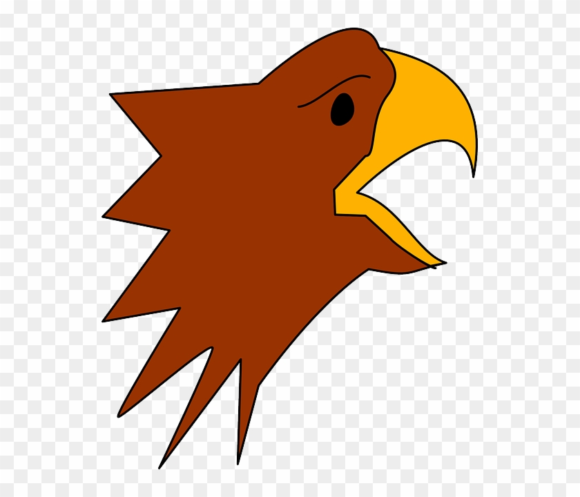 Head, Simple, Cartoon, Eagle, Style, Art, Beak - Beak Cartoon #374864