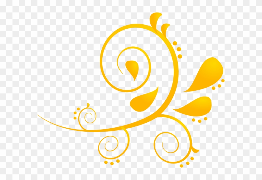 Golden Swirls Clip Art At Clker - Free Paisley Clip Art #374971